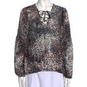 Paris Long Sleeve Blouse Multicolor Ramy Brook Small